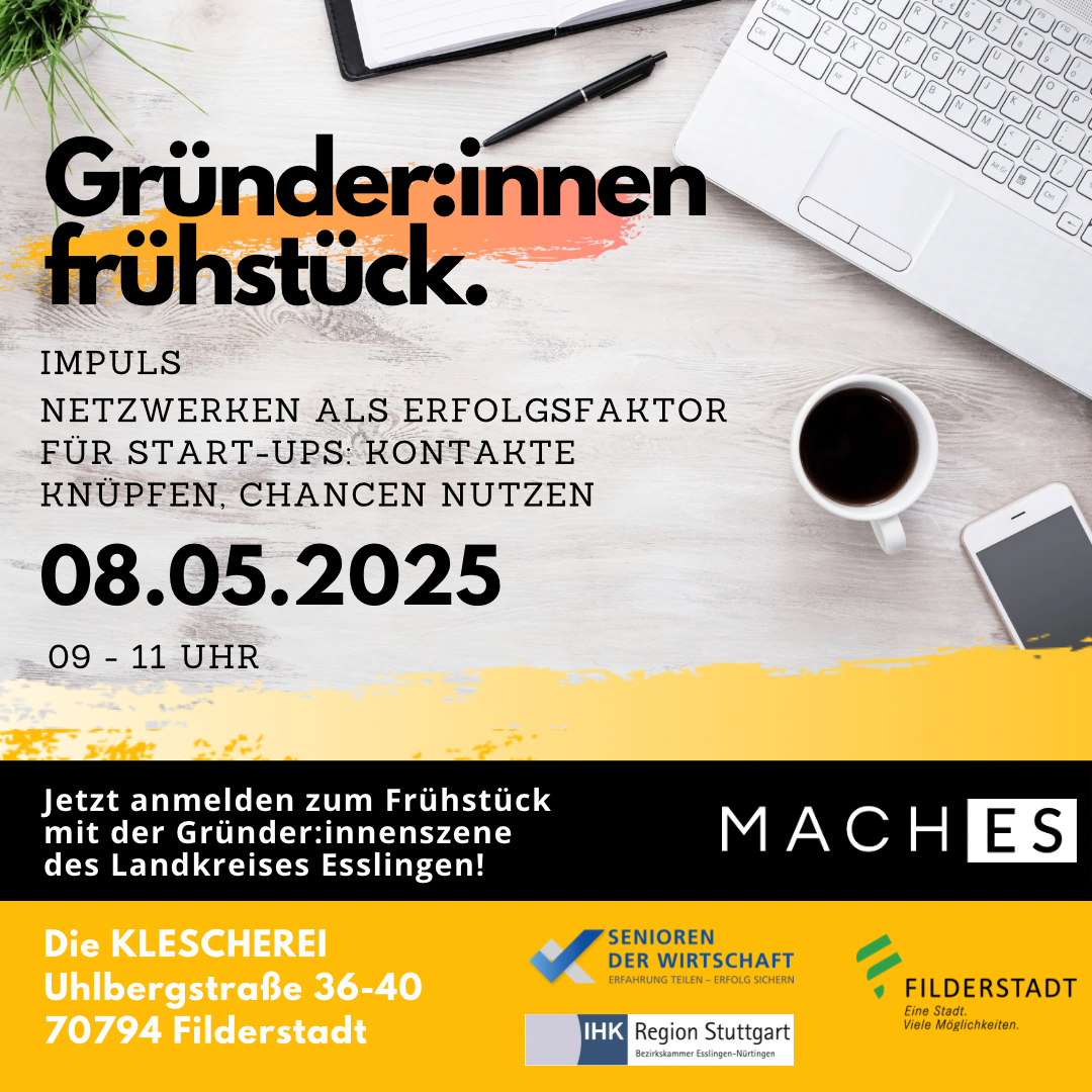 Gründer*innenfrühstück in Filderstadt – Netzwerken als Erfolgsfaktor für Start-ups
