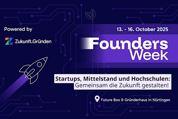 Founders Week in Nürtingen lädt Start-ups, Mittelstand und Hochschulen ein, gemeinsam die Zukunft zu gestalten